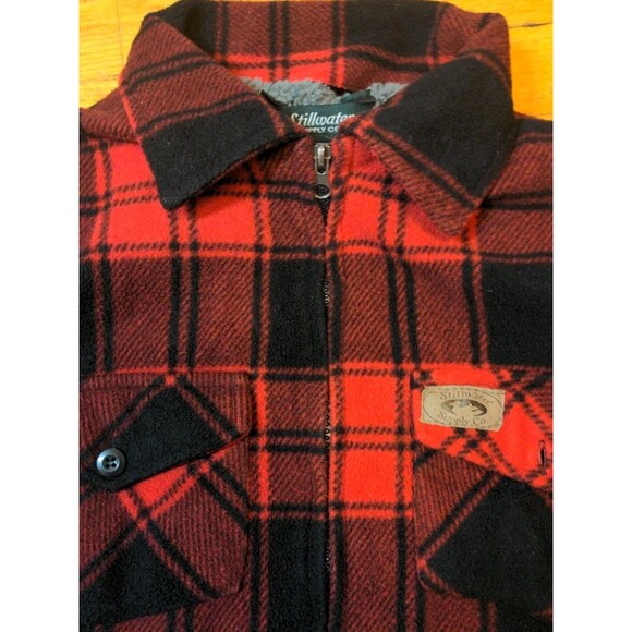 Stillwater Supply Co Womens Buffalo Plaid Sherpa Lined Shacket Workwear Jacket M - Picture 5 of 9